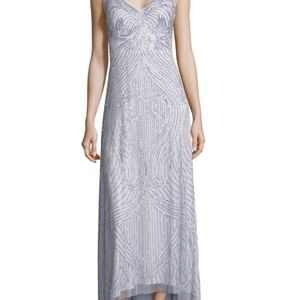 Aidan Mattox Hi-Low Beaded Evening Gown Size 0